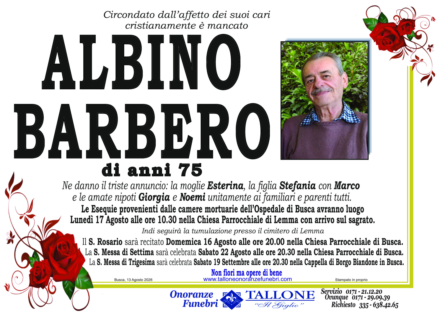 Albino Barbero<small class='fs-20'></small>